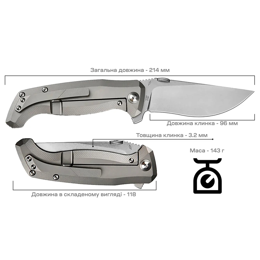 Ніж Artisan Kami S35VN Micarta (1864G-ODG) - зображення 6