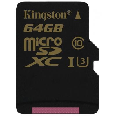 Карта пам'яті Kingston 64GB microSDHC class 10 UHS-I U3 (SDCG/64GBSP) - зображення 1