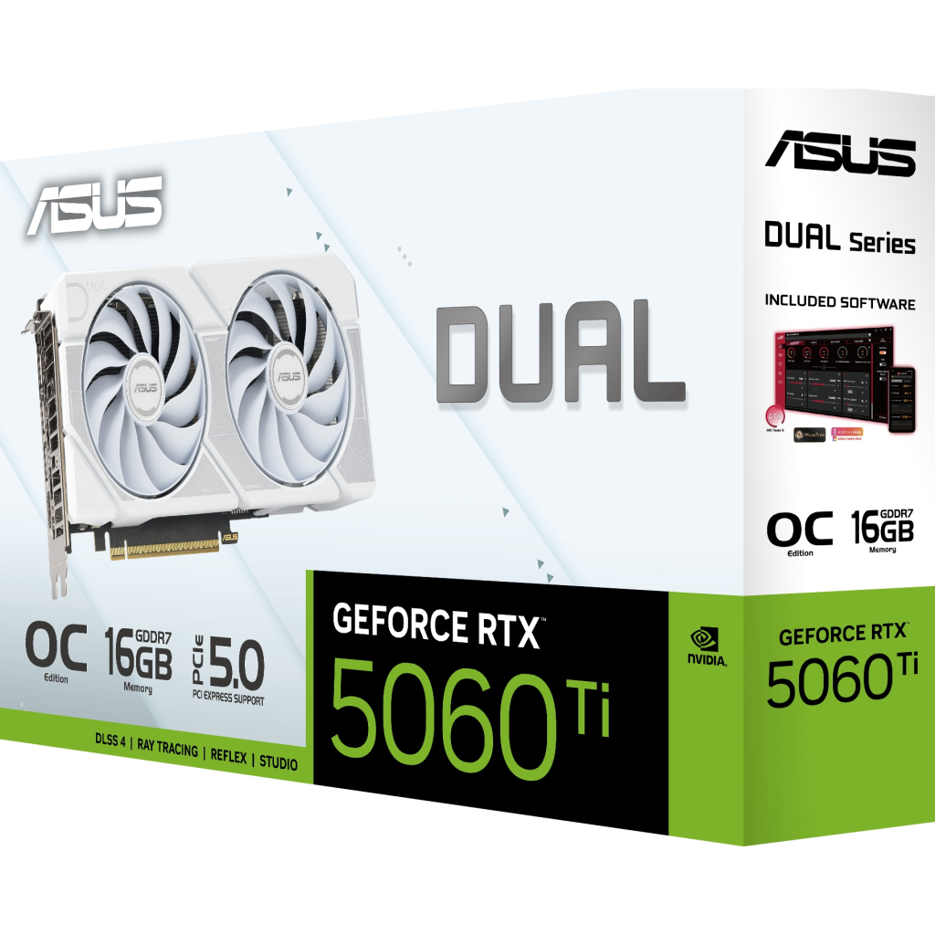 Відеокарта ASUS GeForce RTX5060Ti 16Gb DUAL WHITE OC (DUAL-RTX5060TI-O16G-WHITE) - изображение 12