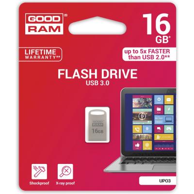 USB флеш накопичувач Goodram 16GB Point Silver USB 3.0 (UPO3-0160S0R11) - зображення 3