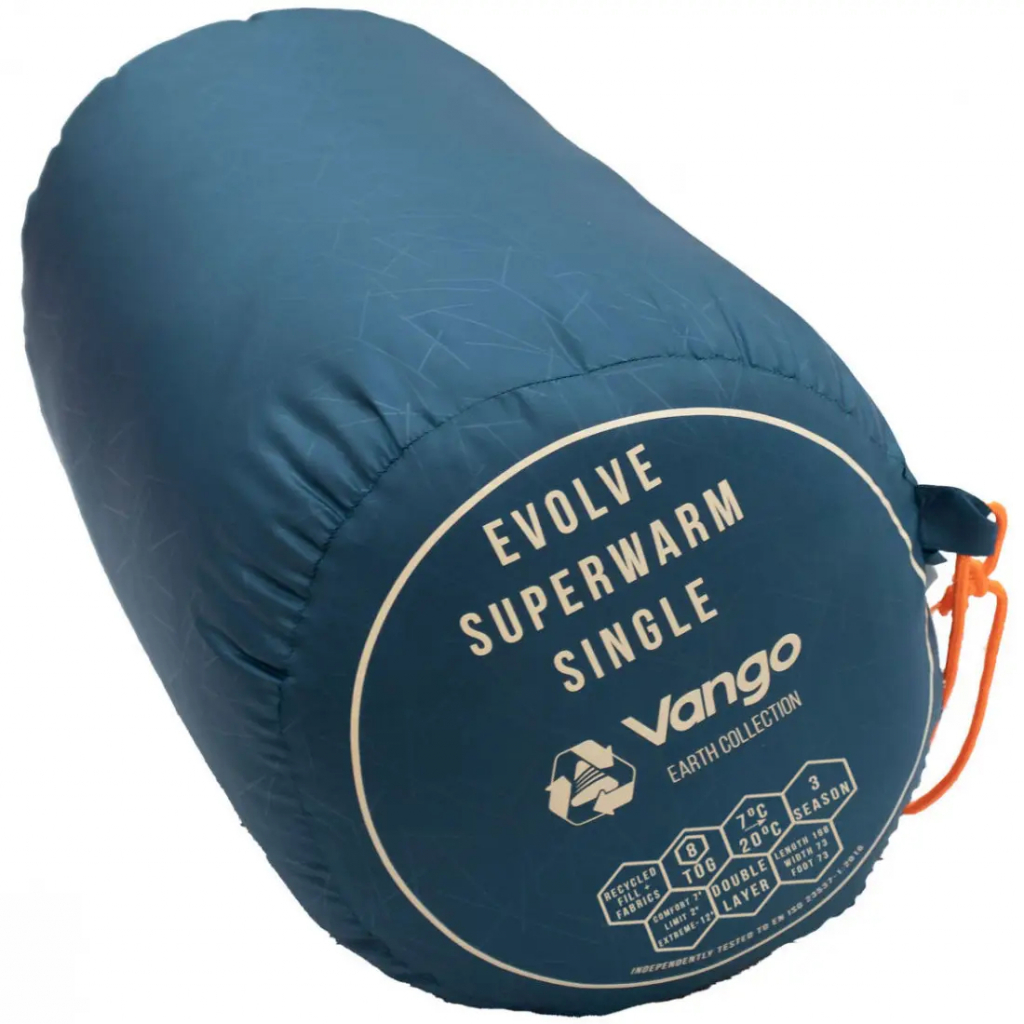 Спальний мішок Vango Evolve Superwarm Single +2C Moroccan Blue Left (929158) - зображення 6