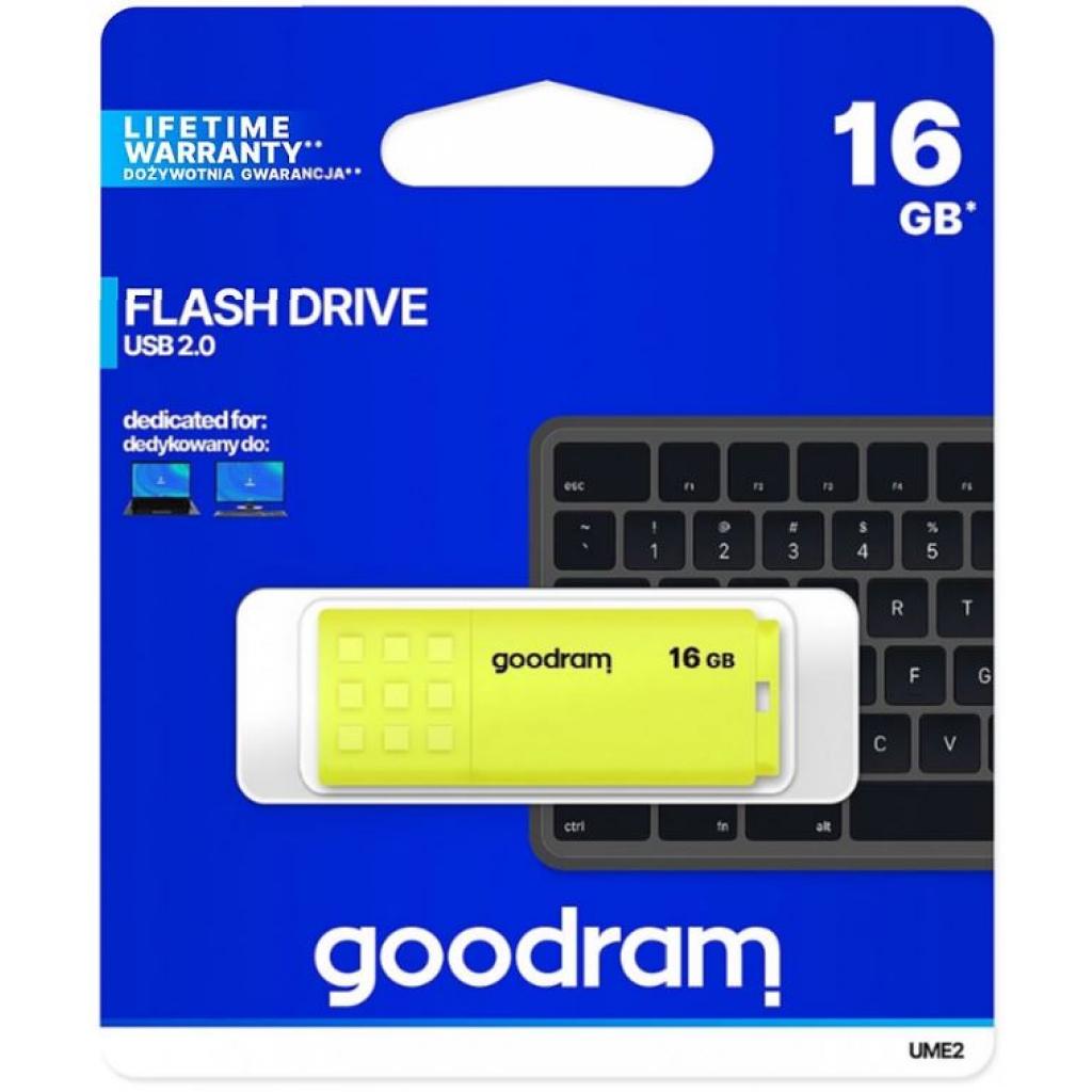 USB флеш накопичувач Goodram 16GB UME2 Yellow USB 2.0 (UME2-0160Y0R11) - зображення 3