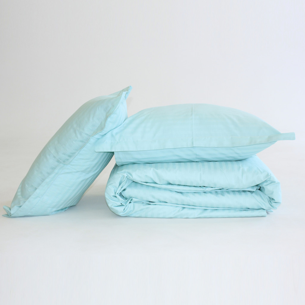 Постільна білизна MirSon Satin Stripe 30-0014 Mint 160х220 Сімейна (2200005252864) - зображення 9