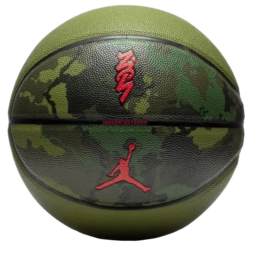 М'яч баскетбольний Nike Jordan All Court 8P Z Williamson Deflated J.100.4141.965.07 Уні 7 Хакі (887791160454) - зображення 1