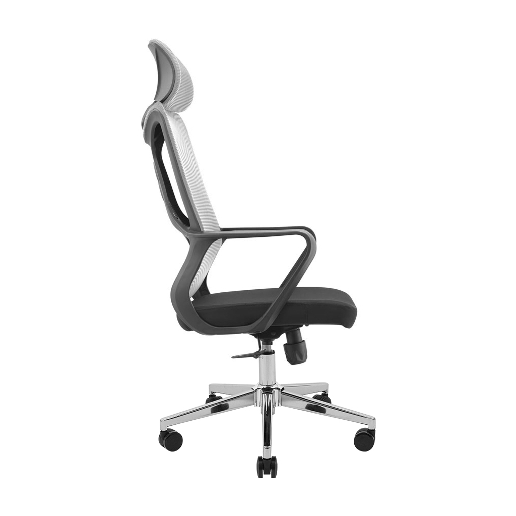 Офісне крісло Richman Монеро Хром M-1 (Tilt) Сітка чорна + сітка сіра (ADD0003211) - зображення 3