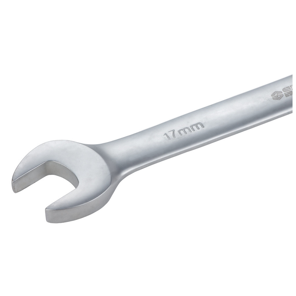 Ключ Sigma ріжково-накидний з тріскачкою 17мм CrV satine (6022171) - зображення 4