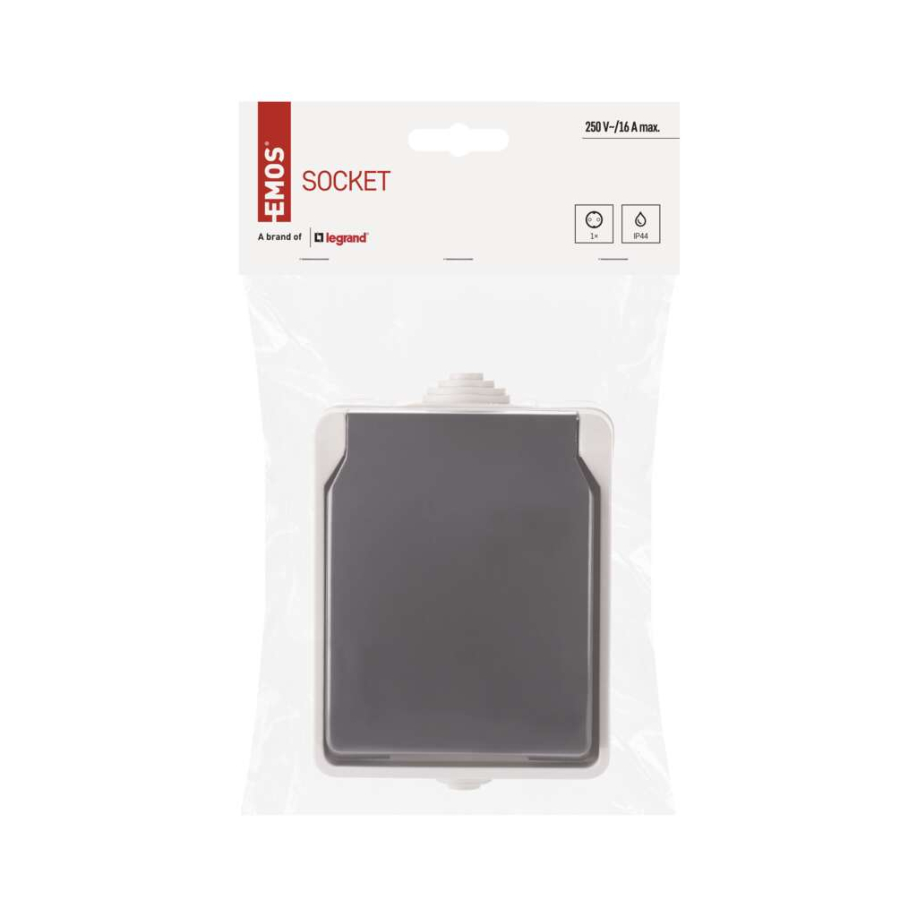 Розетка EMOS 16A 250V IP44 одинарна (A1396) - изображение 6