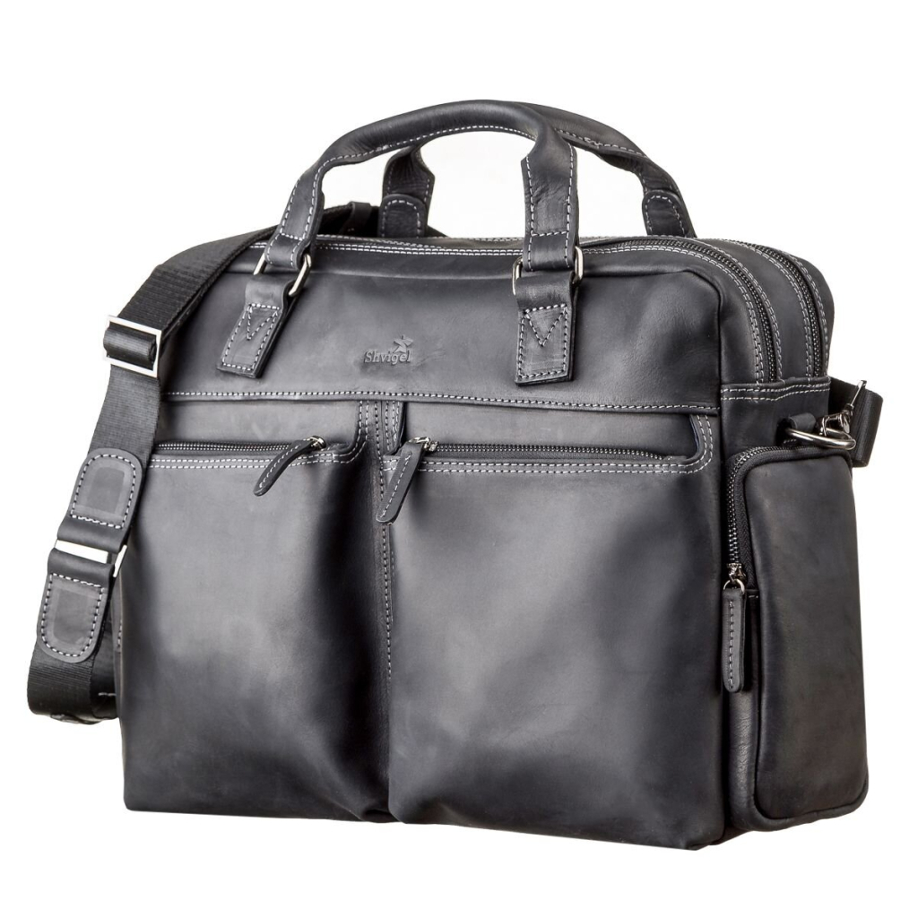 Сумка Shvigel Шкіряна Чорна (11117) - зображення 1