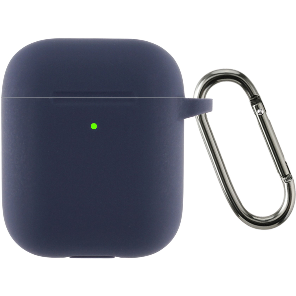 Чохол для навушників Armorstandart Silicone Case With Hook для Apple AirPods 2 Dark Blue (ARM59681) - зображення 1