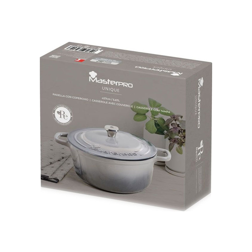 Каструля MasterPro Unique чавунна з кришкою 5,67 л (BGMP-3831) - зображення 4