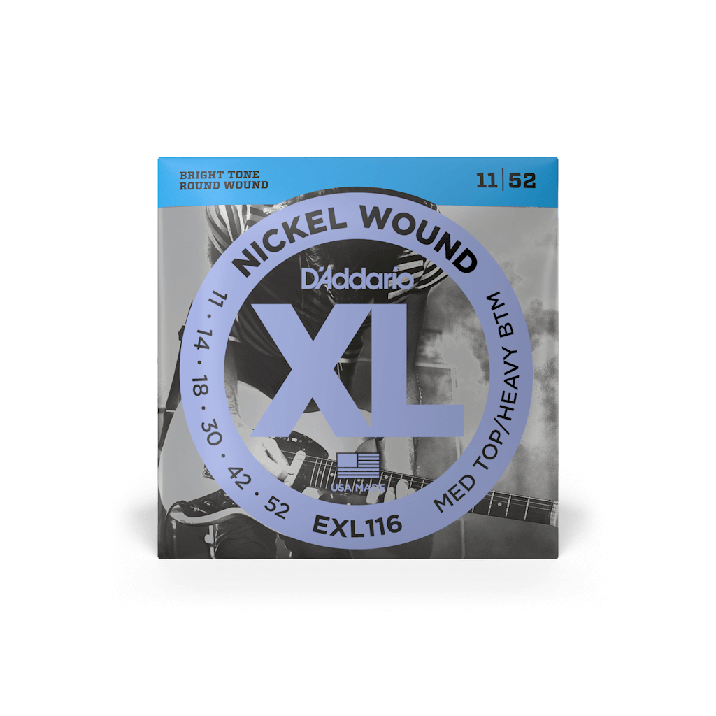 Струни для гітари D'Addario XL Nickel Wound Medium Top / Heavy Bottom (11-52) (EXL116) - зображення 1