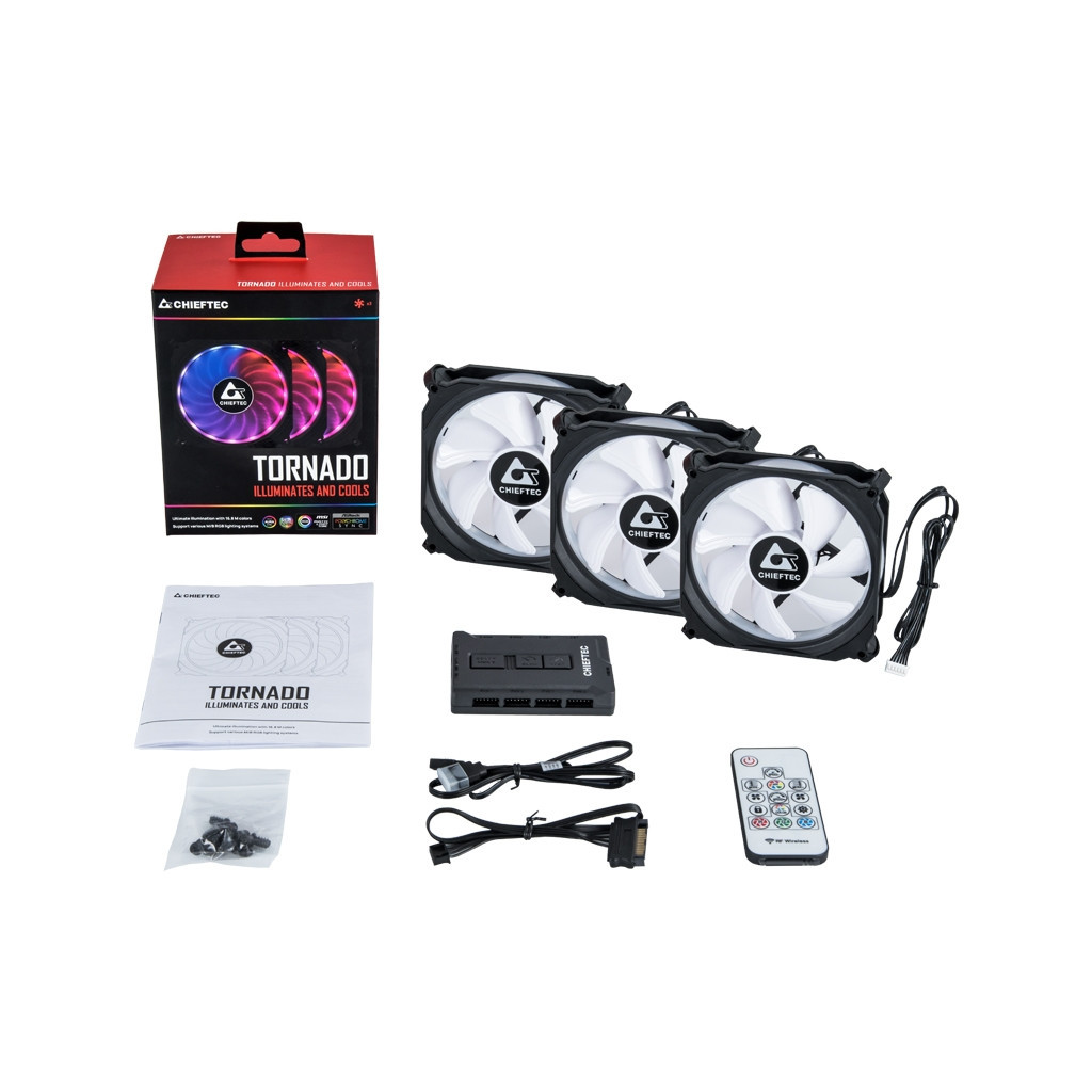 Кулер до корпусу Chieftec TORNADO (CF-3012-RGB) - зображення 7