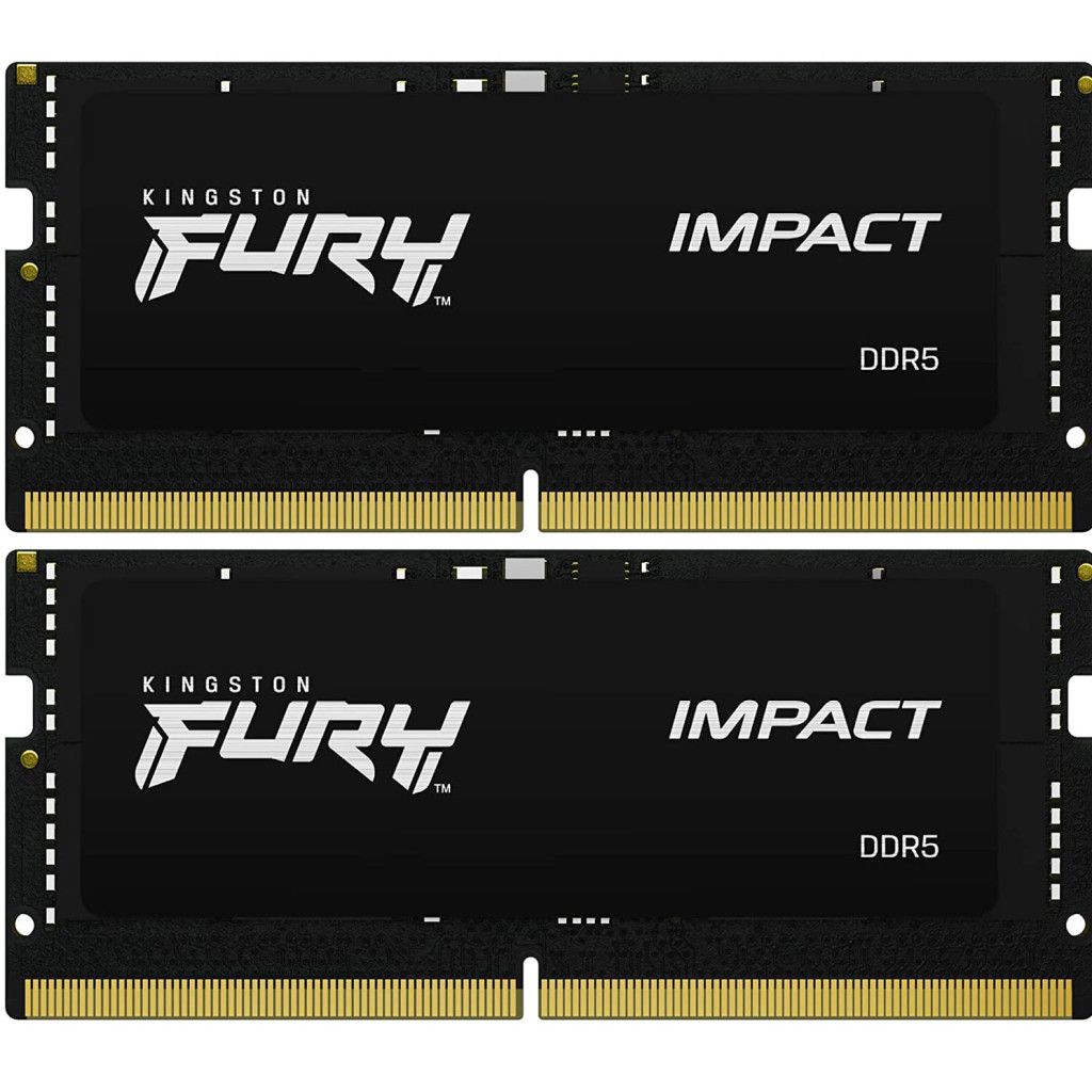 Модуль пам'яті для ноутбука SoDIMM DDR5 32GB (2x16GB) 5600 MHz Impact Black Kingston Fury (ex.HyperX) (KF556S40IBK2-32) - зображення 1