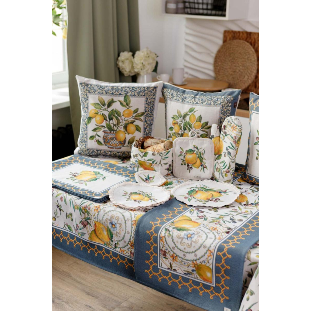Наволочка Прованс гобеленова декоративна Лимони у горщику 45х45 (035422) - изображение 2