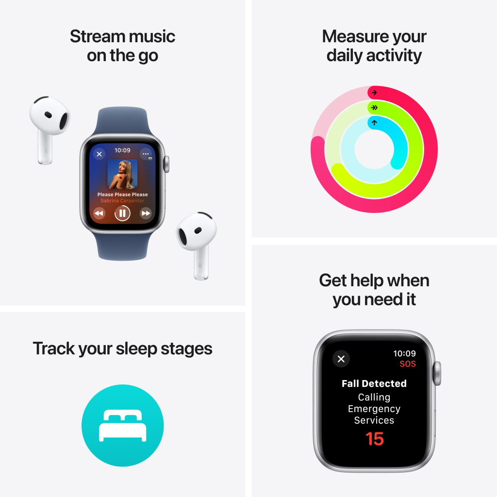 Смарт-годинник Apple Watch SE GPS + Cellular 40mm Starlight Aluminium Case with Starlight Sport Band - S/M (MXGJ3QH/A) - зображення 3