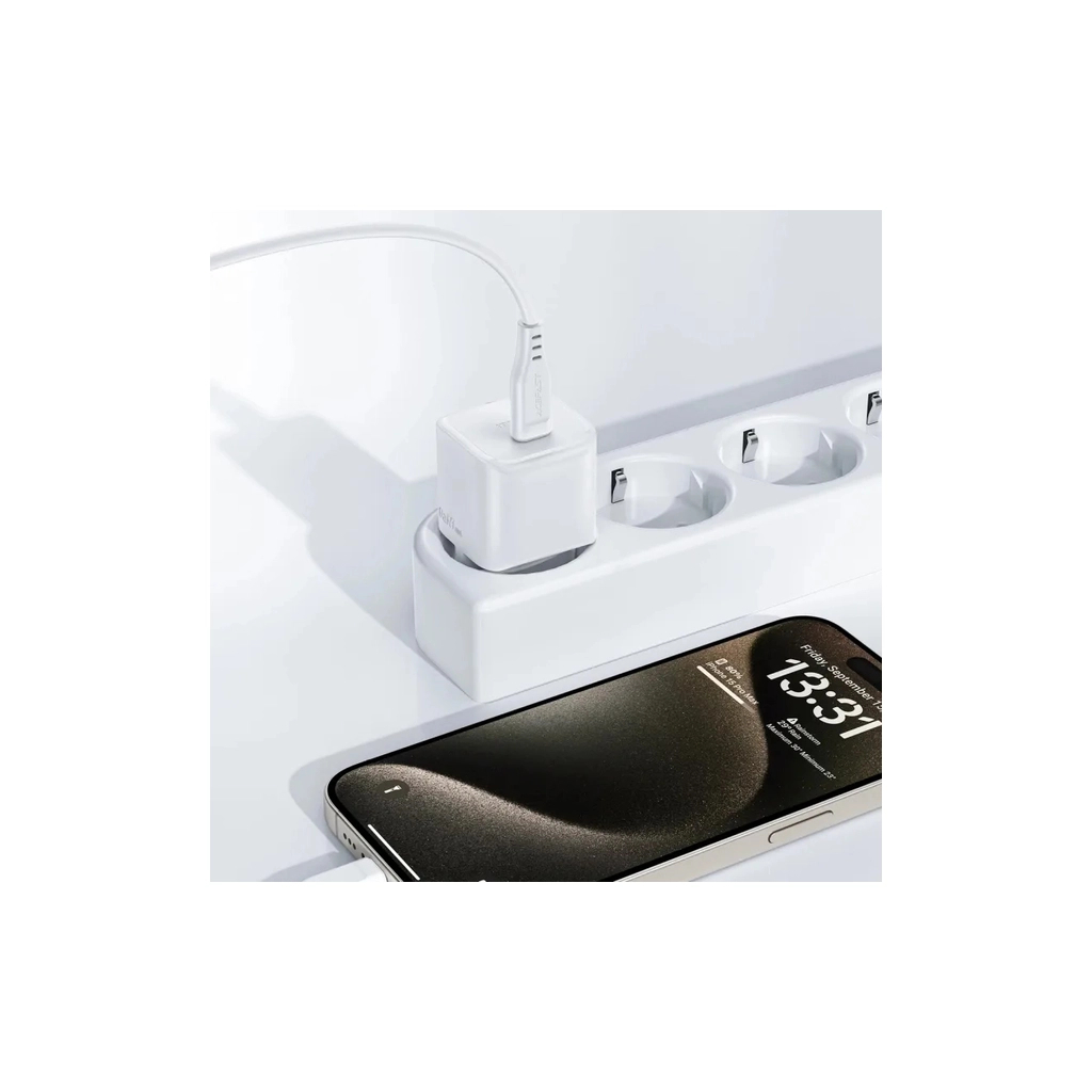 Зарядний пристрій Acefast USB-C 20W Gan A73 mini + USB-C cable Fast Charger White (6974316282655) - зображення 5