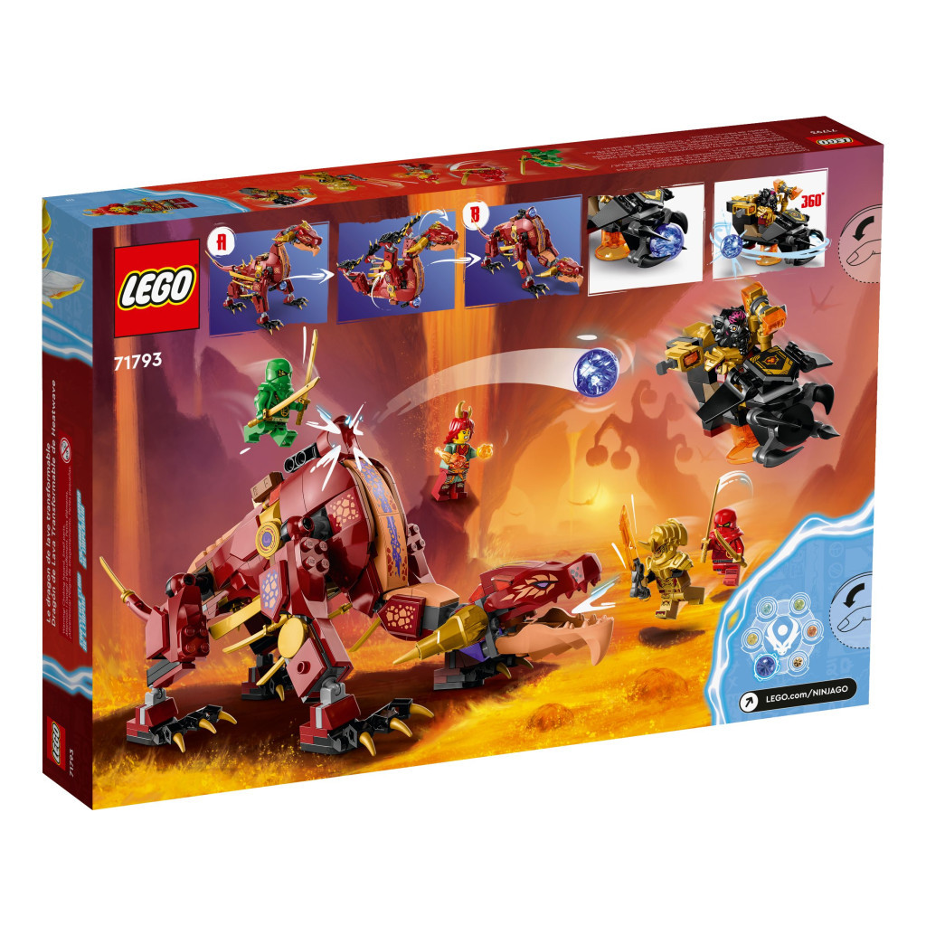 Конструктор LEGO Ninjago Вулканічний Дракон, що трансформує Хітвейва 479 деталей (71793) - зображення 9