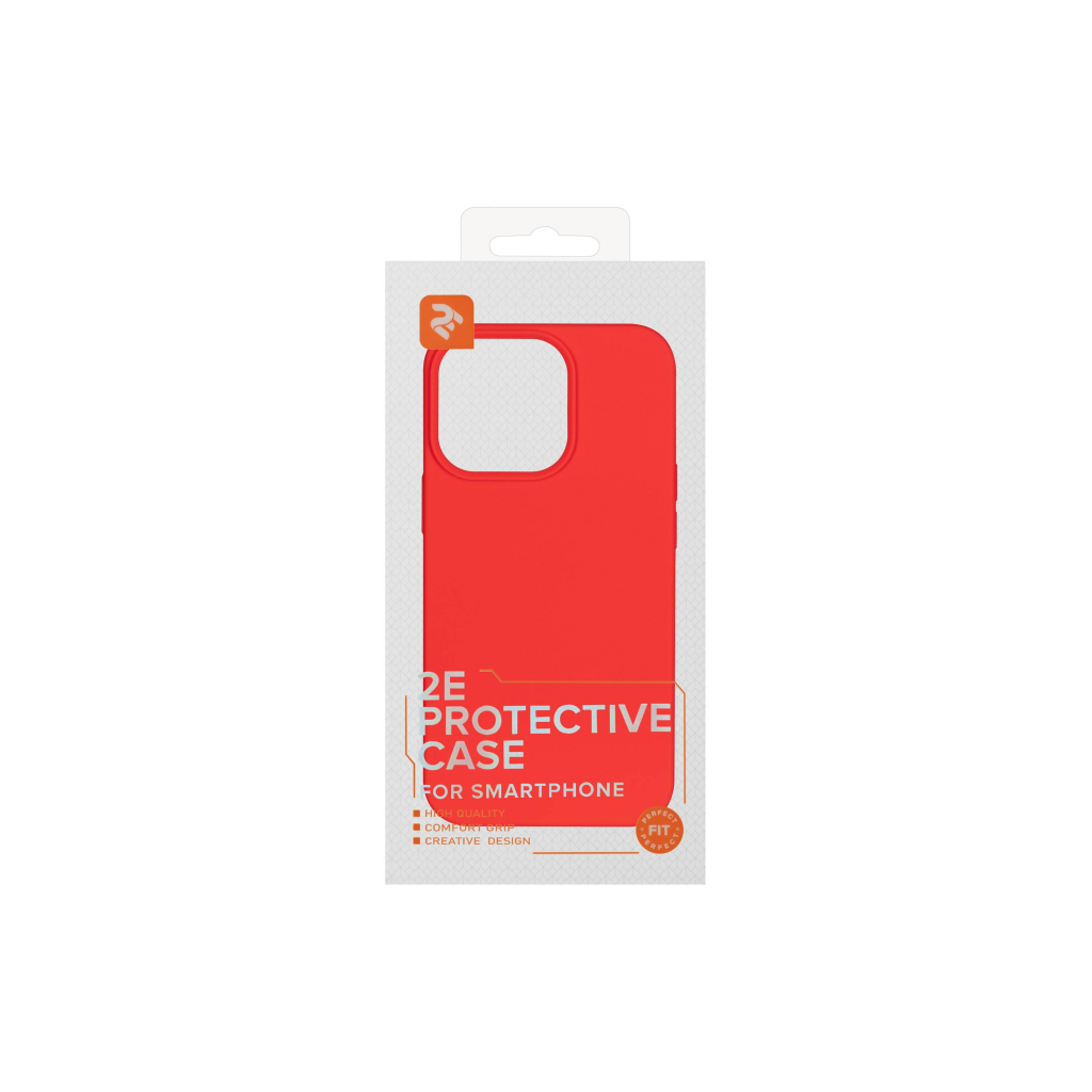 Чохол до мобільного телефона 2E Apple iPhone 14 Pro , Liquid Silicone, Red (2E-IPH-14PR-OCLS-RD) - зображення 3