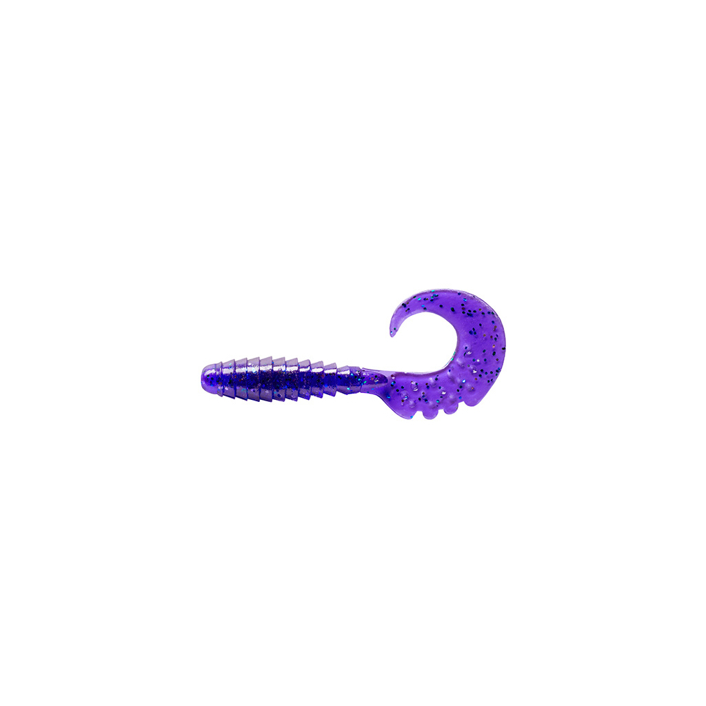 Силікон рибальський FishUP Fancy Grub 2.5" 060 - Dark Violet/Павлина&Silver (10шт/уп) (1864.03.22) - зображення 1