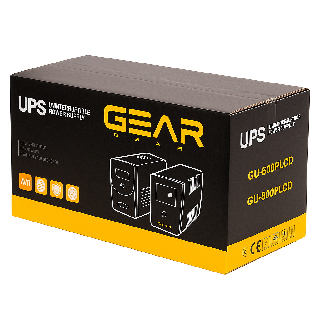 Пристрій безперебійного живлення GEAR GU-800PLCD - зображення 3