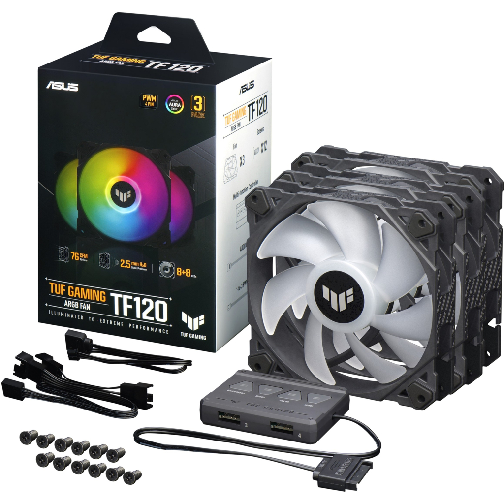 Кулер до корпусу ASUS TUF Gaming TF120 ARGB (90DA0030-B09030) - зображення 7