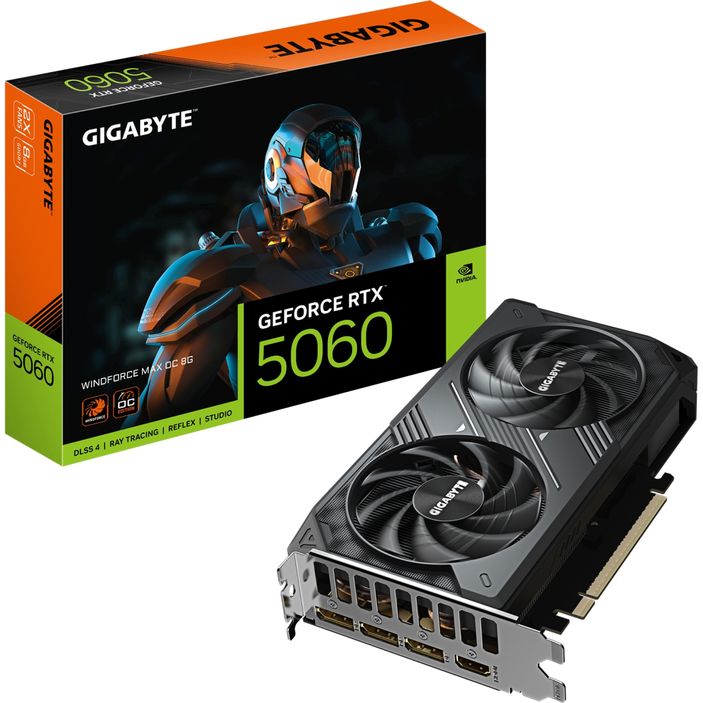 Відеокарта GIGABYTE GeForce RTX5060 8Gb WINDFORCE MAX OC (GV-N5060WF2MAX OC-8GD) - изображение 10
