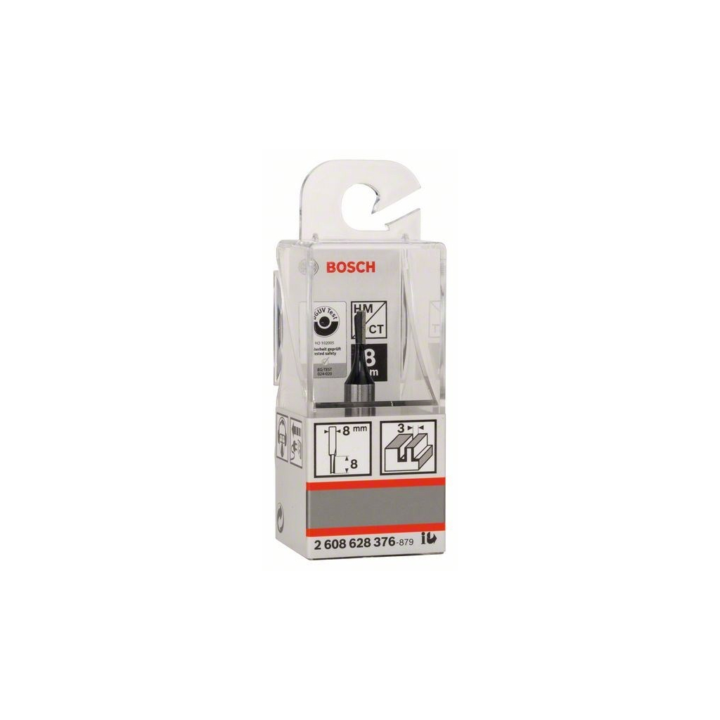 Фреза Bosch Professional пазова з одним лезом, Std, S8, D3, L8 (2.608.628.376) - зображення 5