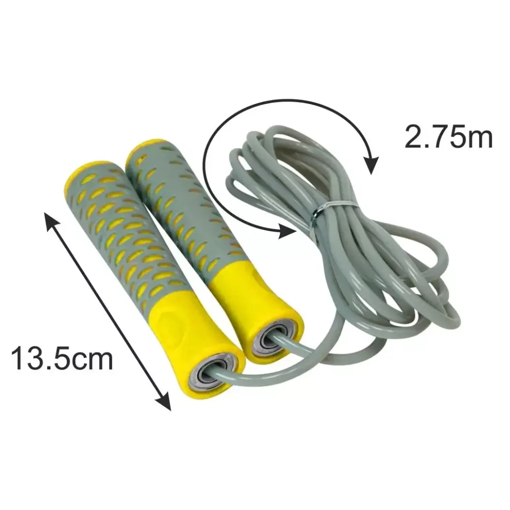 Скакалка PowerPlay 4206 Cіро-жовта (PP_4206_Grey/Yellow) - зображення 5