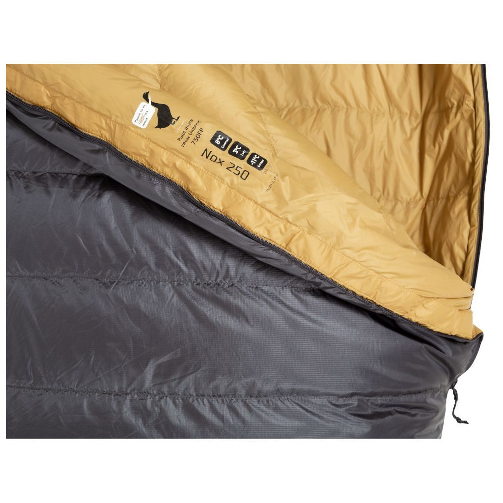 Спальний мішок Turbat Nox пуховий 250 grey/cheddar orange 185 см (012.005.0396) - зображення 4