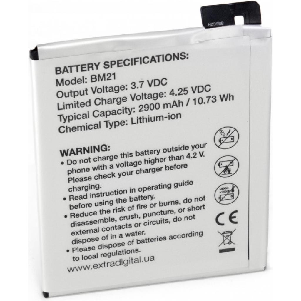 Акумуляторна батарея Extradigital Xiaomi Mi Note (BM21) 2900 mAh (BMX6447) - зображення 2