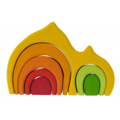 Конструктор Nic дерев'яний Будинок Габлі жовтий (NIC523022) - зображення 1