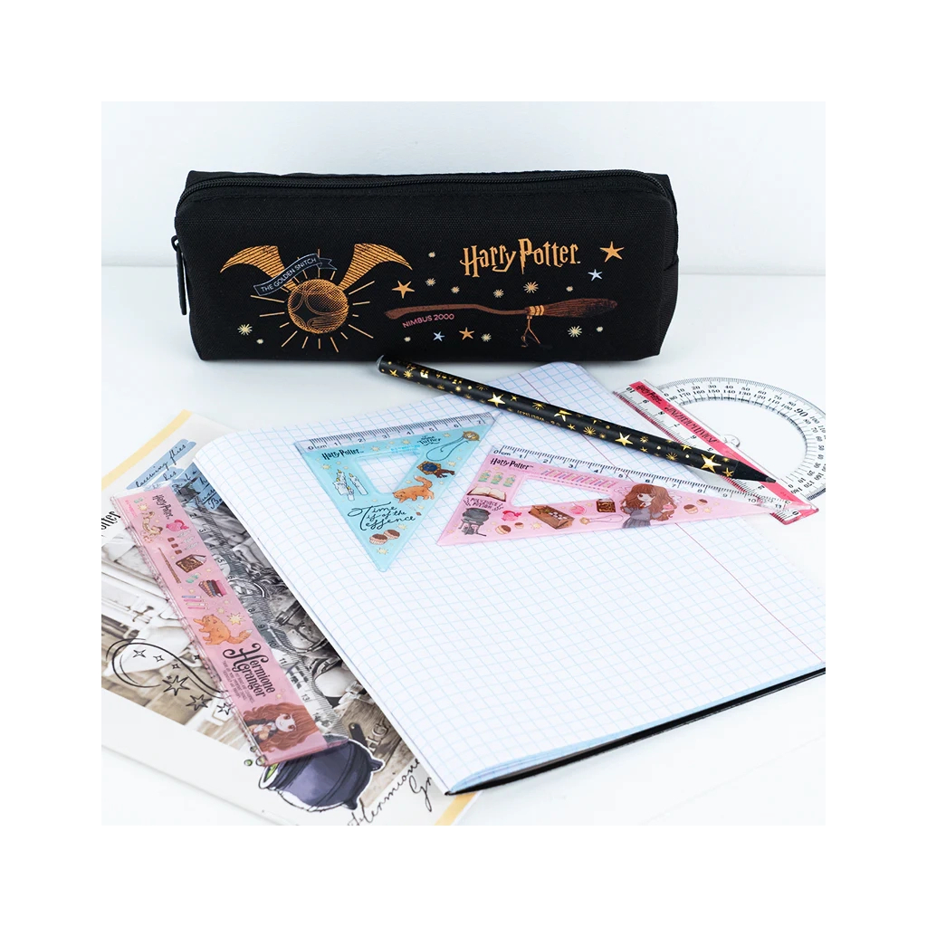 Лінійка Kite набір: лінійка 15 см, 2 косинця, транспортир Harry Potter (HP25-282) - изображение 3