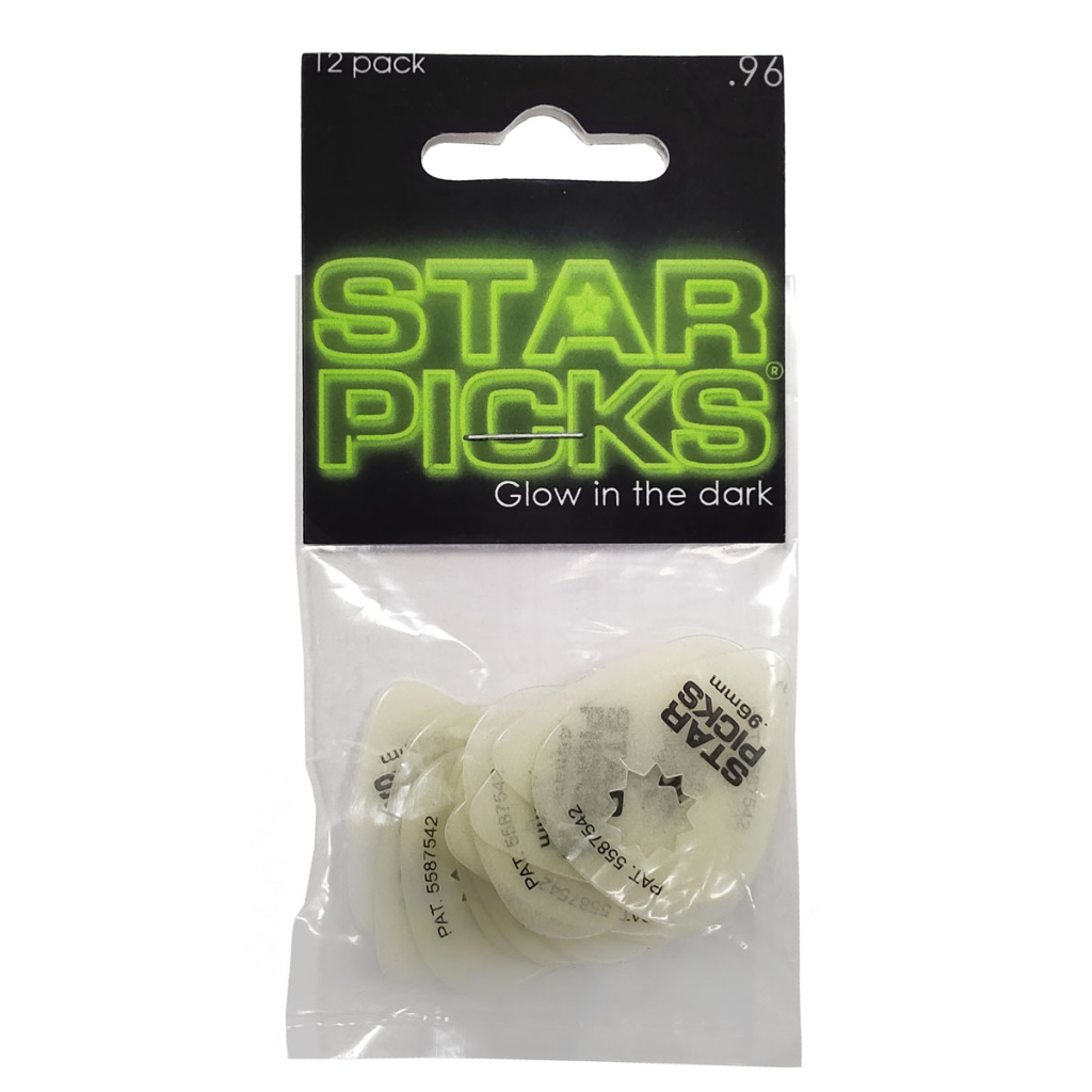 Медіатор Everly Glow In The Dark Star Pick Heavy .96mm 12 шт. (33003) - зображення 2