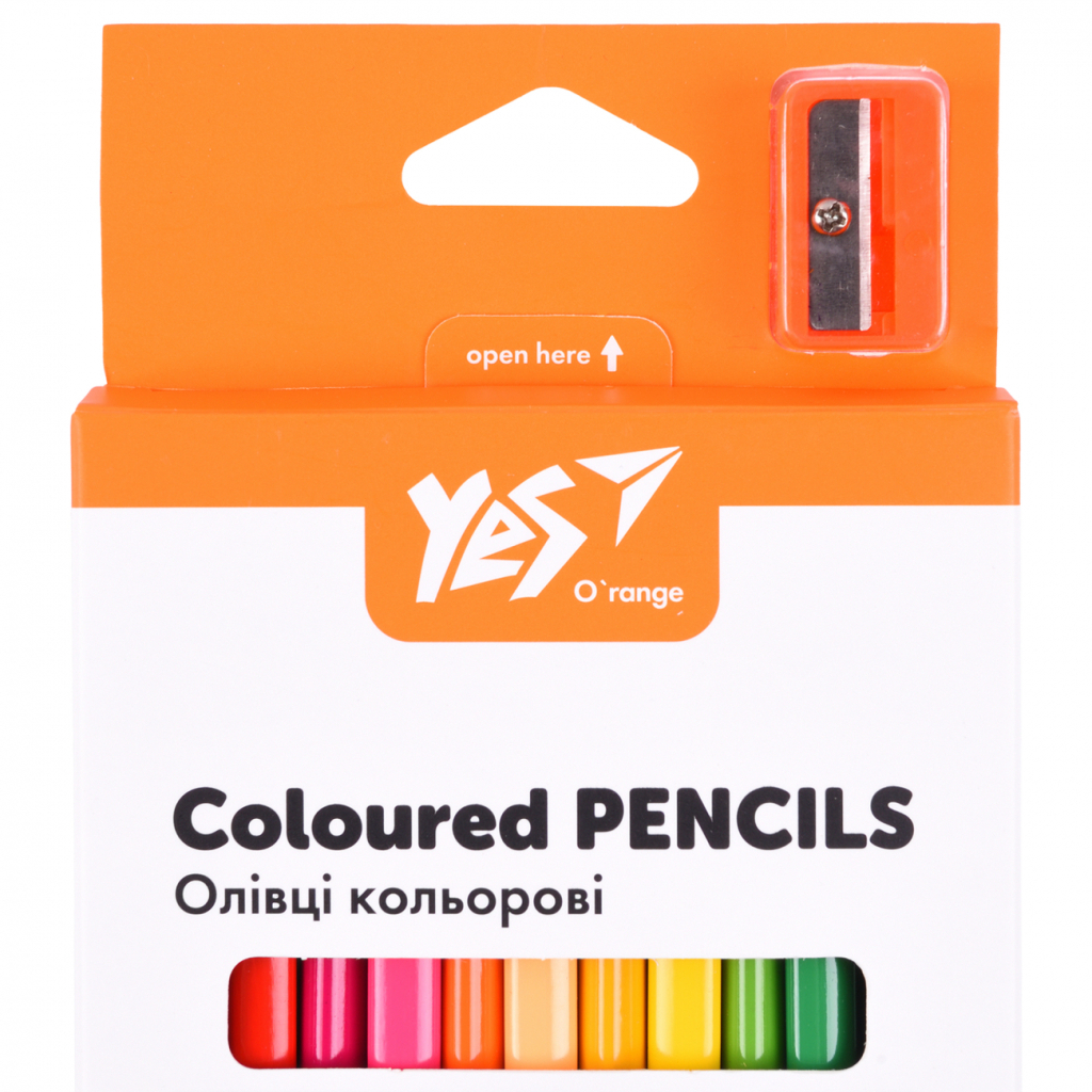 Олівці кольорові Yes Orange Line 18 кольорів з точилкою (290739) - изображение 2
