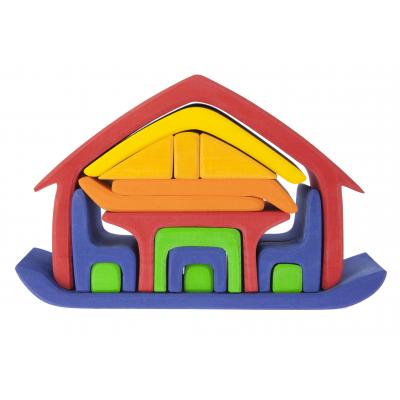 Конструктор Nic дерев'яний Все в будинку червоний (NIC523266) - зображення 1