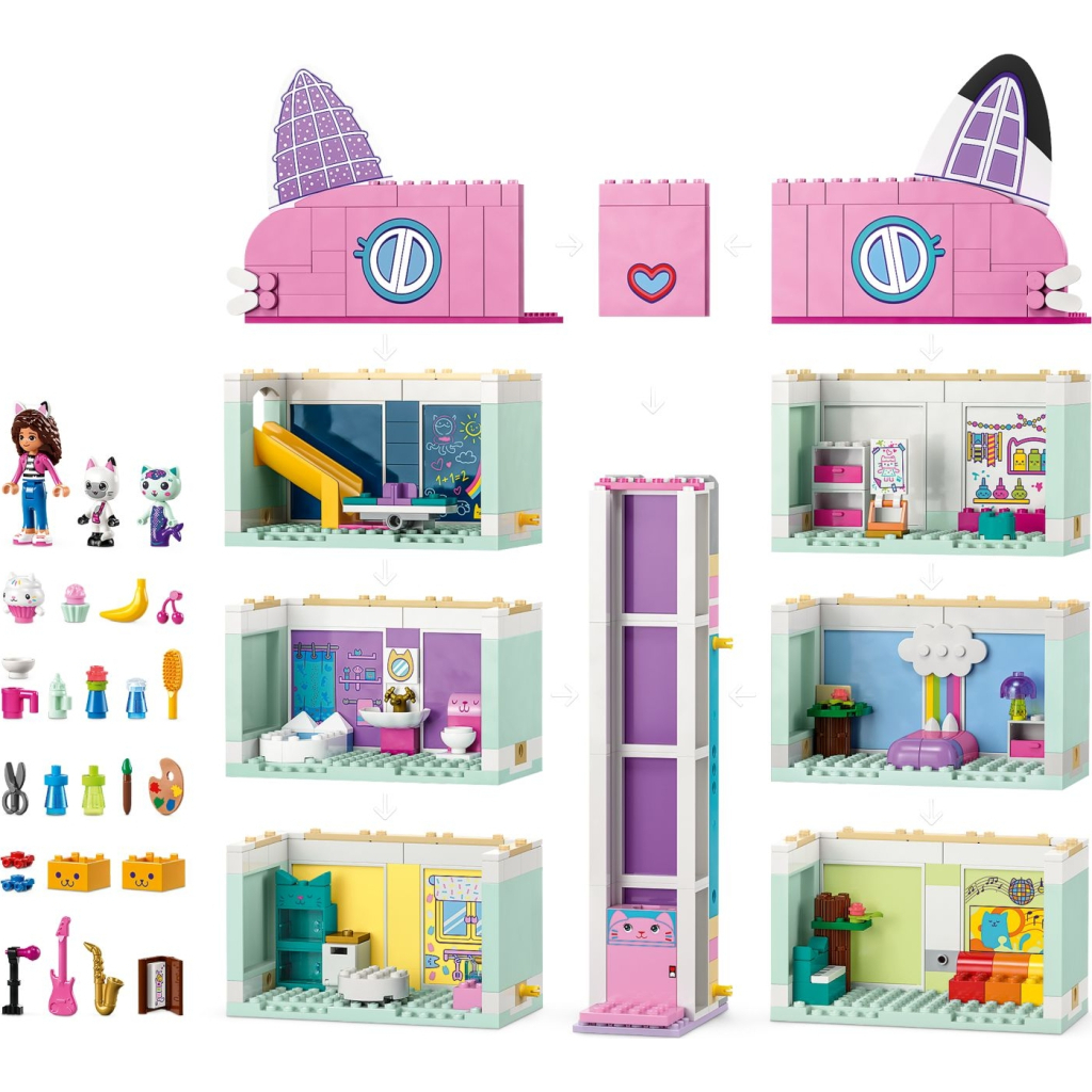 Конструктор LEGO Gabby's Dollhouse Ляльковий будиночок Ґаббі 498 деталей (10788) - зображення 3