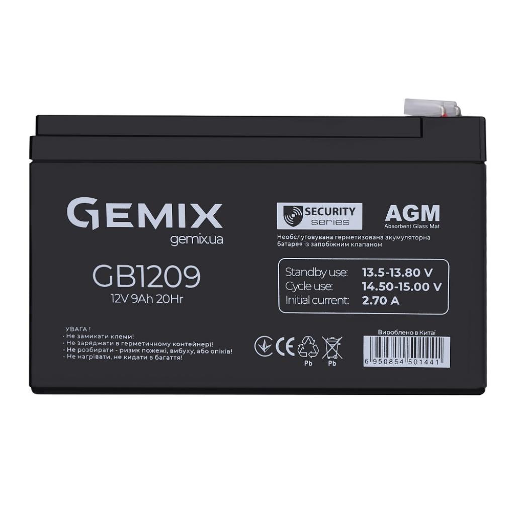Батарея до ДБЖ Gemix GB 12В 9Ач (GB1209) - зображення 1