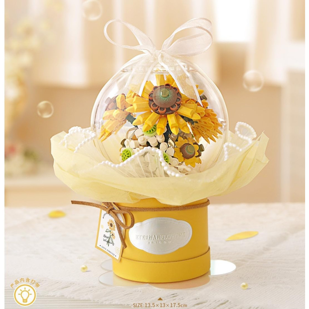 Конструктор LOZ mini букет, квіткова композиція, хризантема, маргаритка (1299) - зображення 4