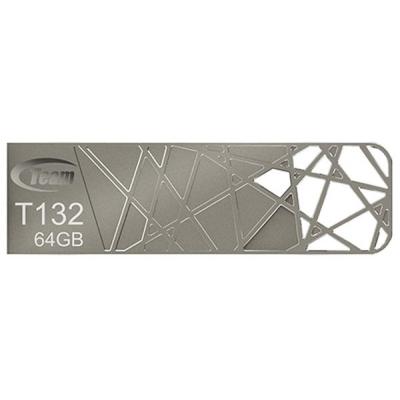 USB флеш накопичувач Team 64GB T132 Silver USB 3.0 (TT13264GS01) - зображення 1