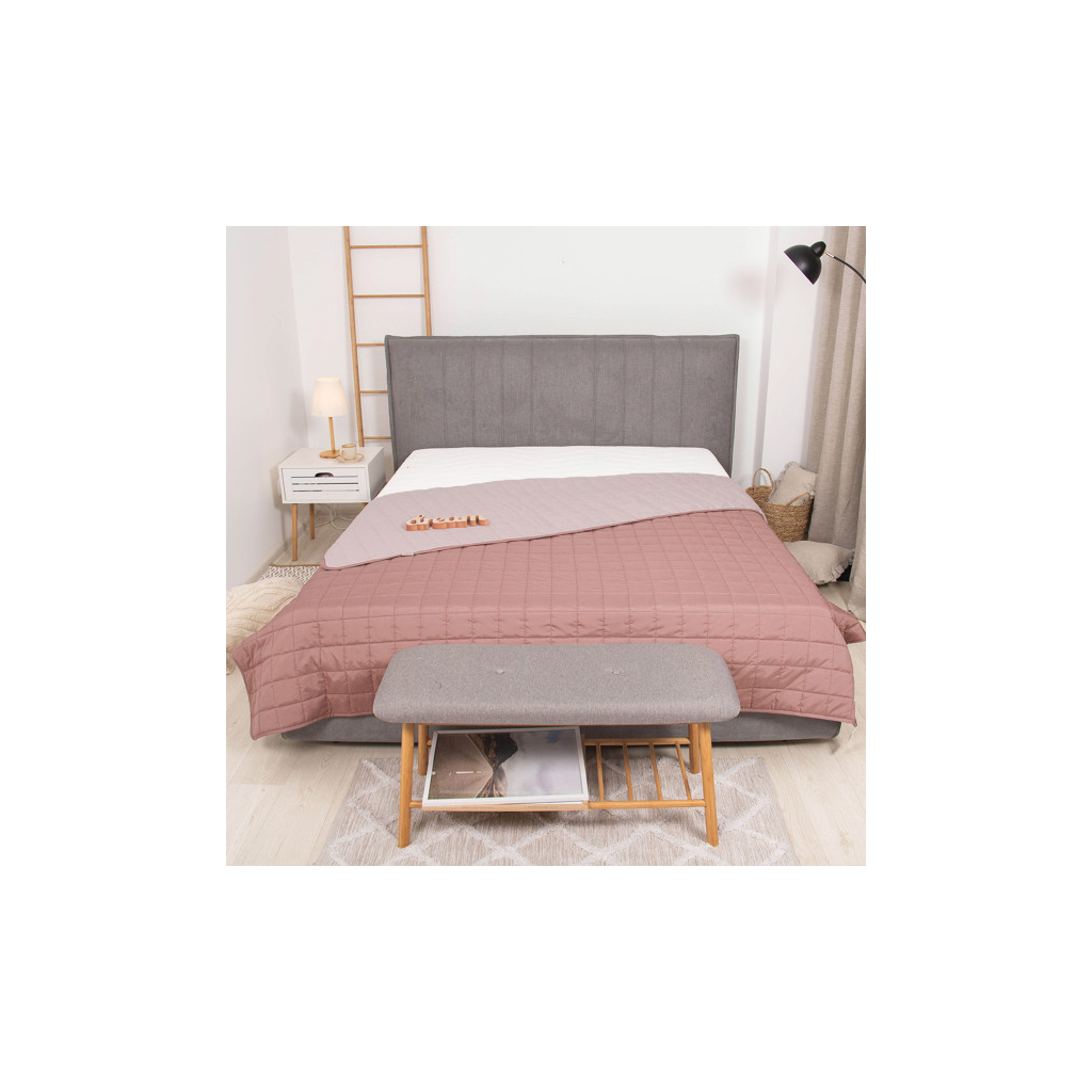 Покривало Viluta стьобане двустороннє Дует Рожевий кварц 210х240 (duet_rkvarc_210x240) - зображення 1