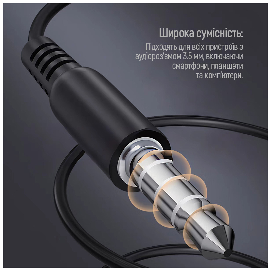 Навушники ColorWay 3.5 mm Wired Earphone UrbanBeat Black (CW-WD03BK) - зображення 5