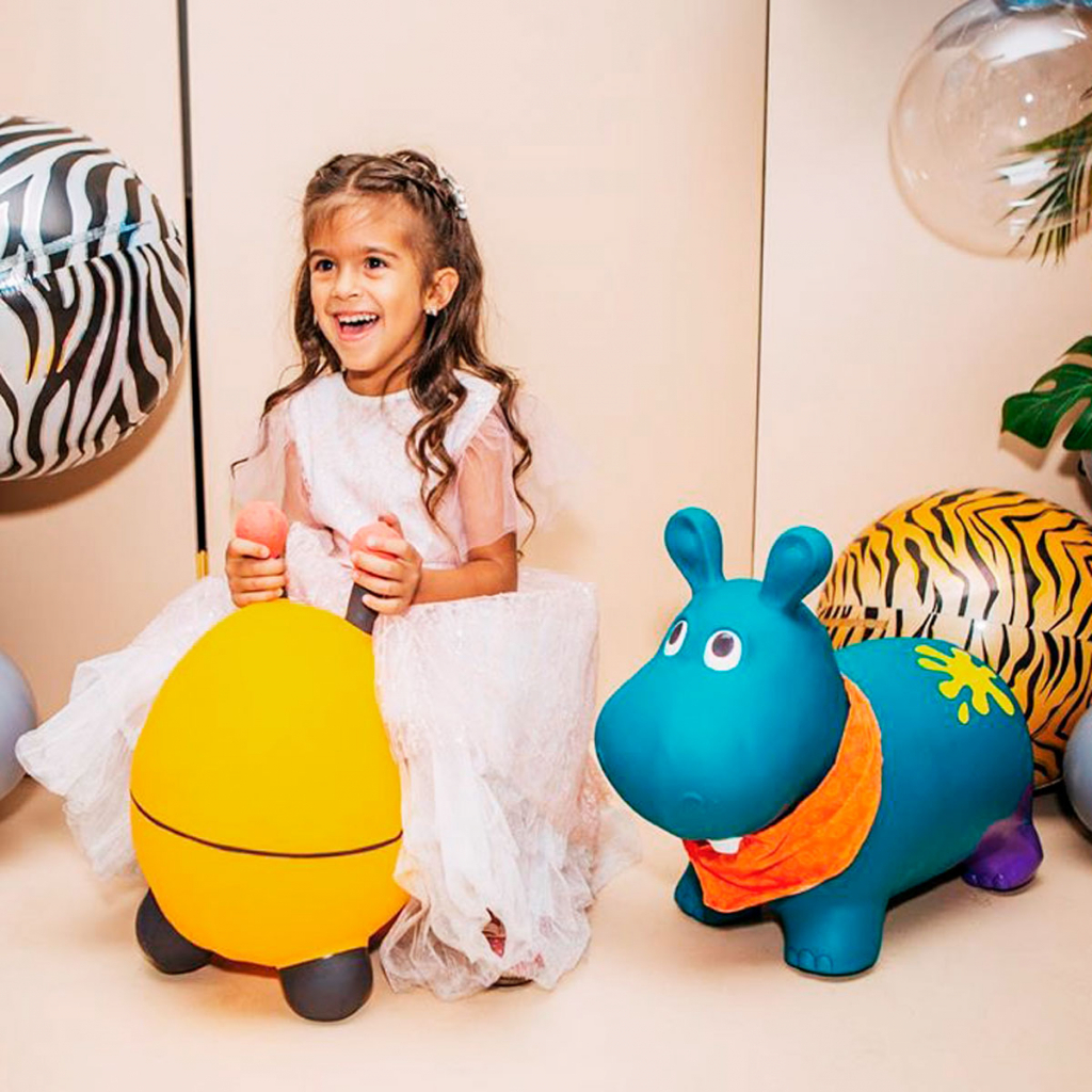 Стрибун Battat Баттатострибун - Гіпопотам-Там-Там, S2 (з насосом) (BX2127Z) - изображение 6