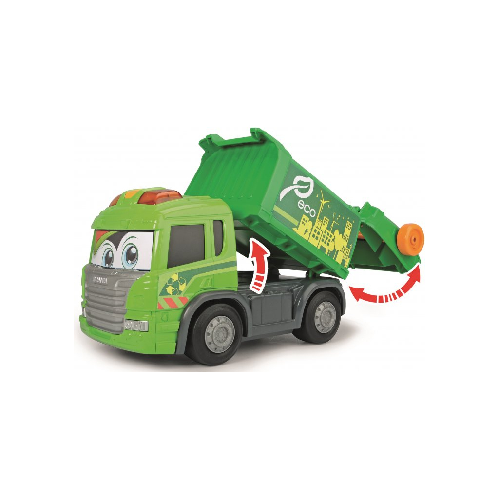 Спецтехніка Dickie Toys Сміттєвоз АВС "Сканія. Гері" з контейнером, зі звук. та світл. ефектами, 25 см (4114004) - зображення 3