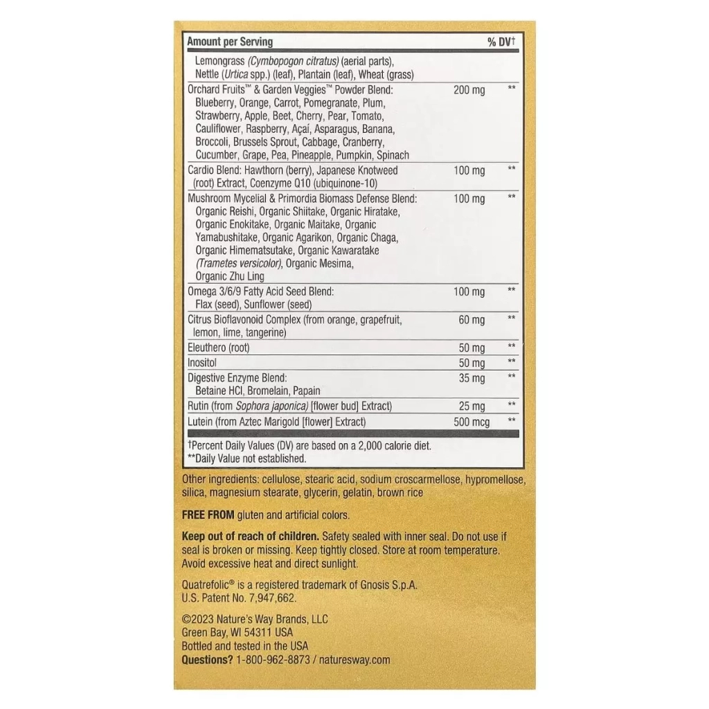 Мультивітамін Nature's Way Мультивітаміни підвищеної ефективності без заліза, Al (NWY-14931) - зображення 4