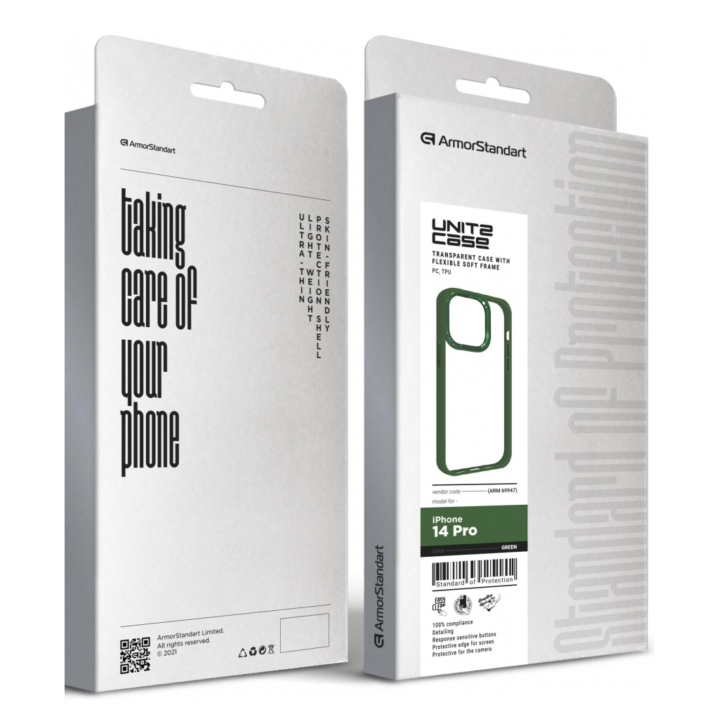 Чохол до мобільного телефона Armorstandart UNIT2 Apple iPhone 14 Pro Green (ARM69947) - зображення 5