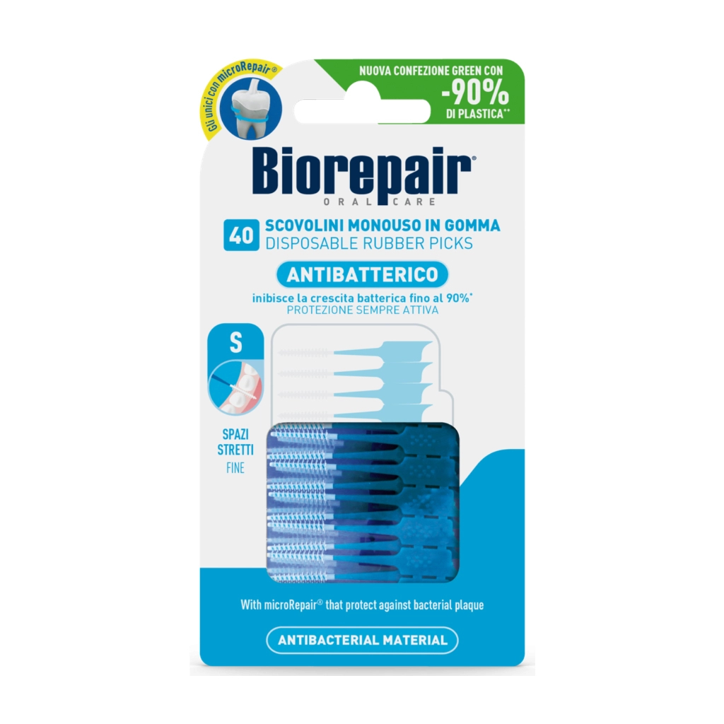 Щітки для міжзубних проміжків Biorepair Силіконові Розмір S 40 шт. (8017331058329) - зображення 1