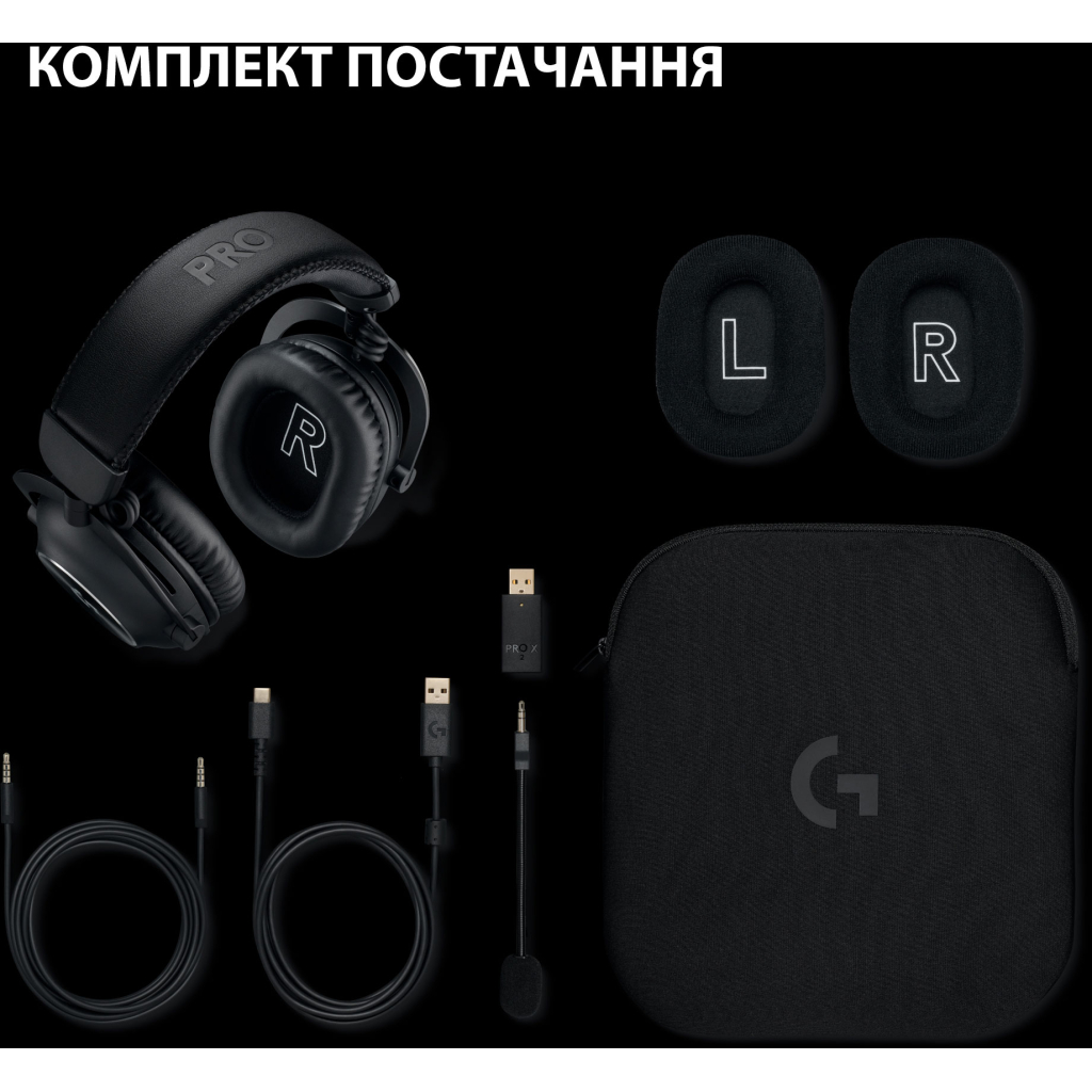 Навушники Logitech G Pro X 2 Lightspeed Wireless Black (981-001263) - зображення 9
