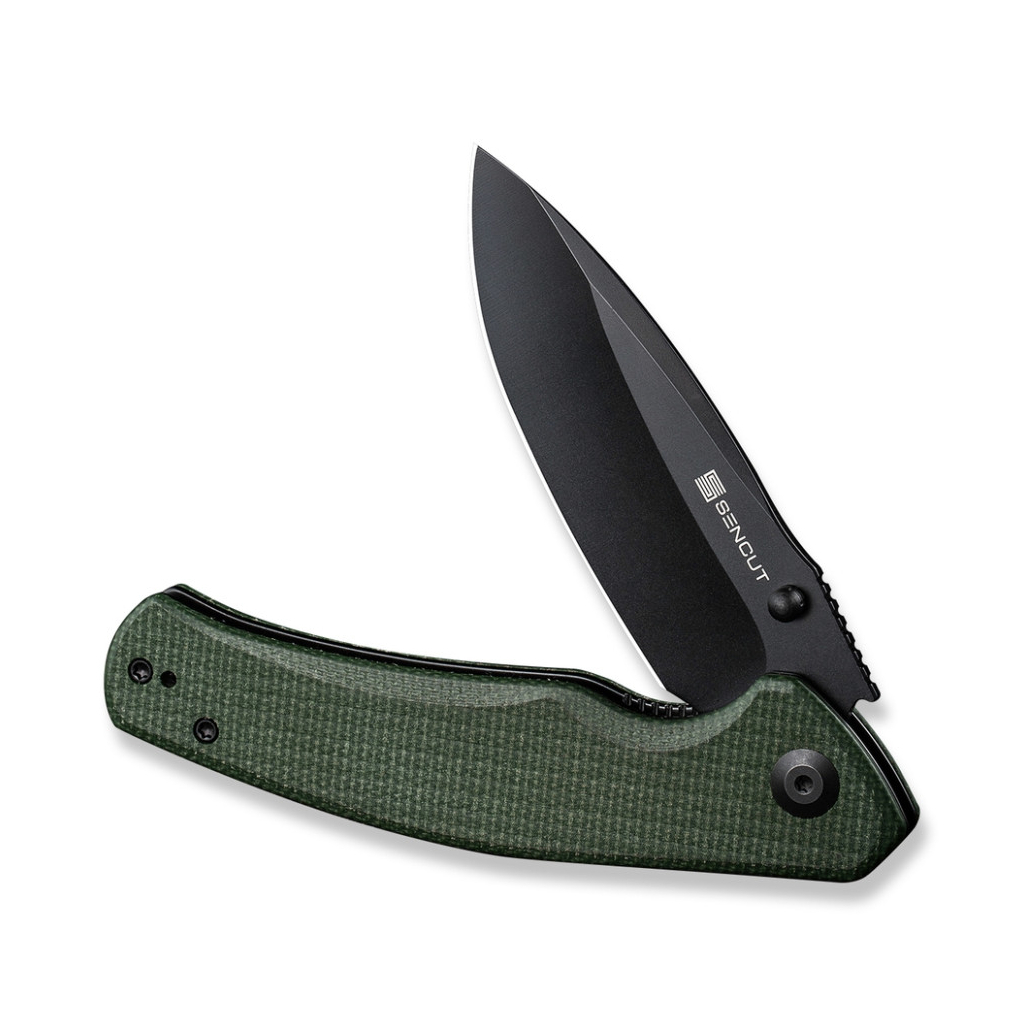 Ніж Sencut Slashkin Black Blade Green Micarta (S20066-3) - зображення 4