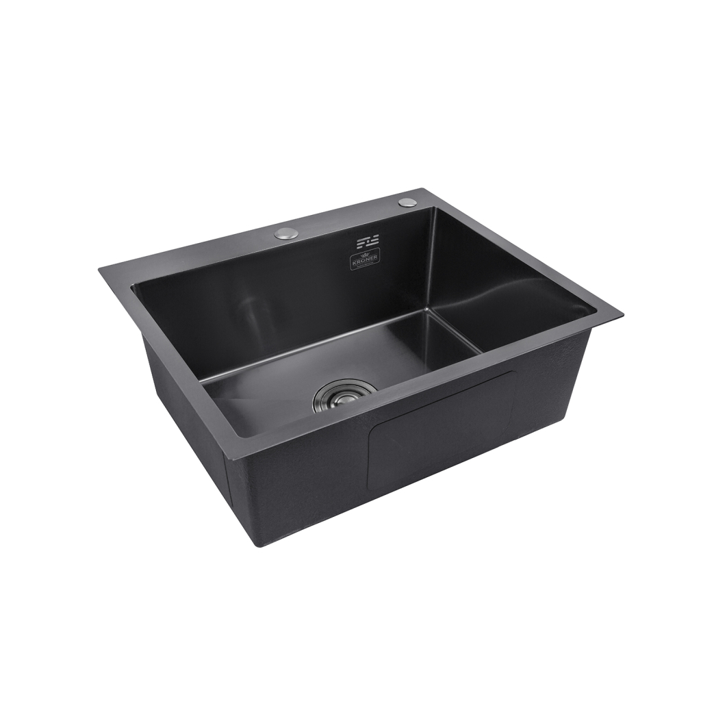 Мийка кухонна Kroner Schwarze-6050HM (CV025260) - зображення 2
