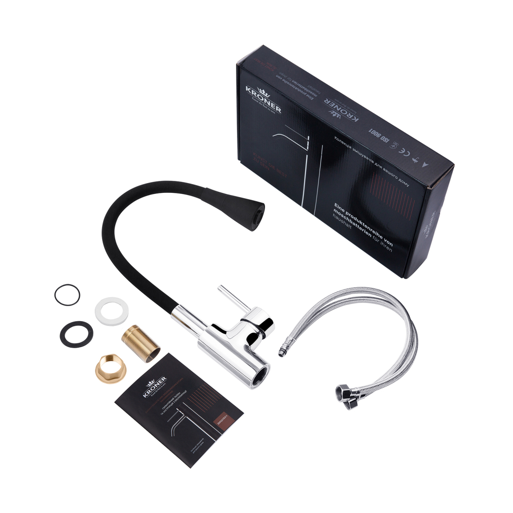 Змішувач Kroner Kuche-C031BLK (CV024338) - зображення 9